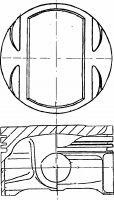 Tłok, komplet do jednego cylindru, STD Opel Omega B (25, 26, 27)