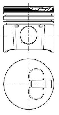 1026981001 Chrysler tłok, komplet na 1 cylinder, 2. naprawa (+0,50)