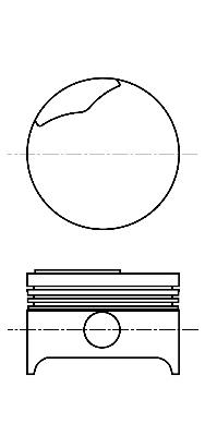 87-104207-10 Nural tłok, komplet na 1 cylinder, 2. naprawa (+0,50)