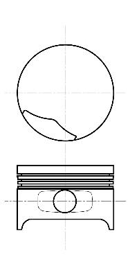 87-104207-00 Nural tłok, komplet na 1 cylinder, 2. naprawa (+0,50)