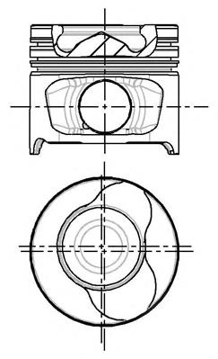 Tłok, komplet na 1 cylinder, 2. naprawa (+0,50) Renault Clio SYMBOL (LB0, LB1, LB2)