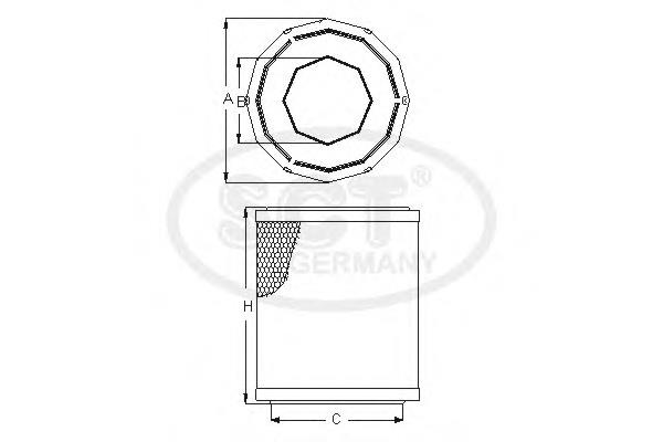 Do koszyka SB096 SCT Filtr powietrza
