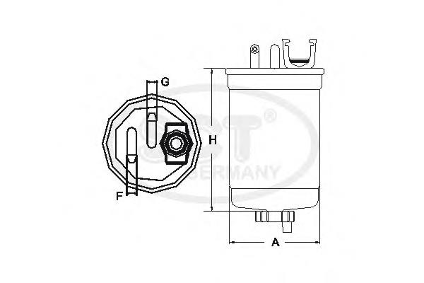 ST325 SCT filtr paliwa