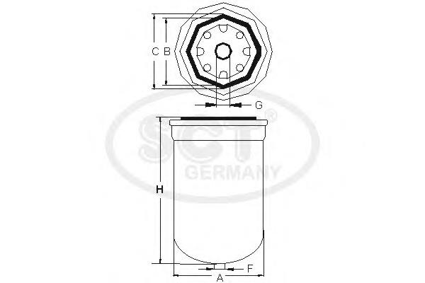 Filtr paliwa ST316 SCT