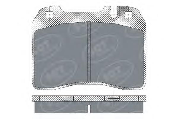 Klocki hamulcowe przednie tarczowe A0024203720 Mercedes