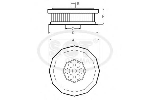 Filtr układu wspomagania kierowniczego A0004662104 Mercedes