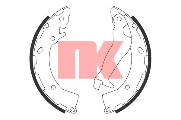 Klocki hamulcowe tylne bębnowe 583050BA00 Hyundai/Kia