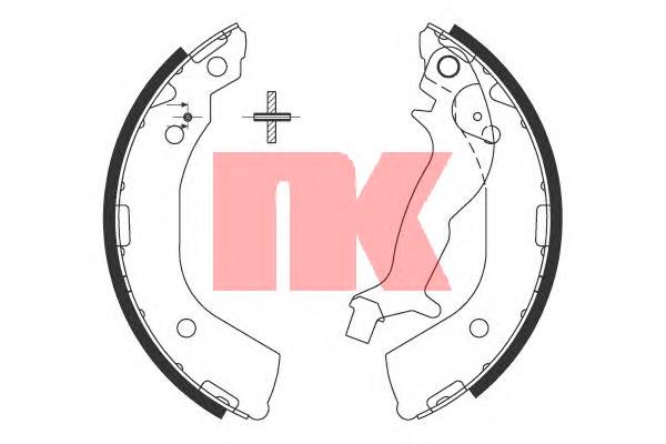 Do koszyka 583050BA00 Hyundai/Kia Klocki hamulcowe tylne bębnowe