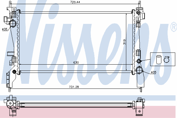 636004 Nissens chłodnica silnika