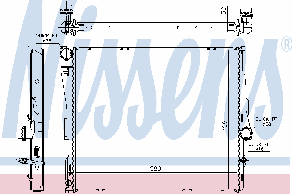 60807 Nissens chłodnica silnika