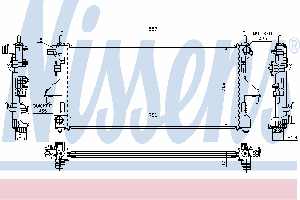 63555A Nissens chłodnica silnika