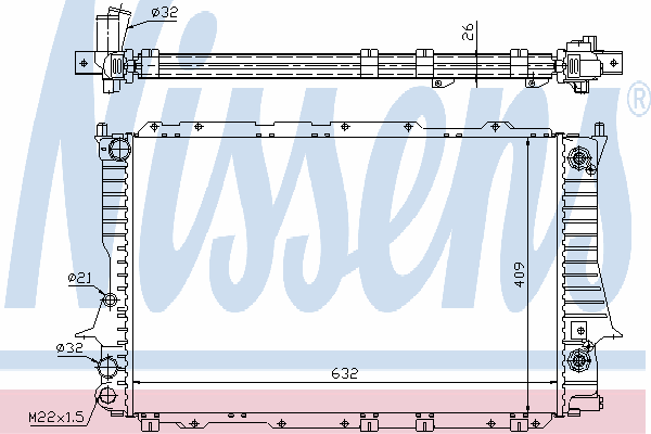 Chłodnica silnika 60477 Nissens