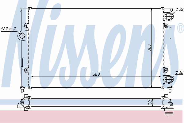 651941 Nissens chłodnica silnika