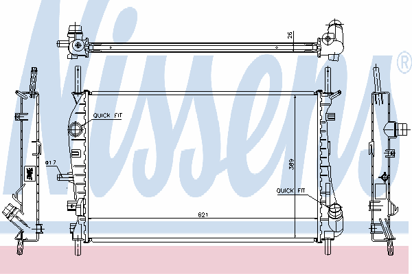 62023A Nissens chłodnica silnika