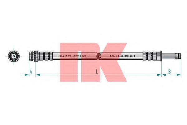 Przewód hamulcowy przedni T24144 Brembo