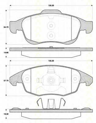Do koszyka 425425 Peugeot/Citroen Klocki hamulcowe przednie tarczowe