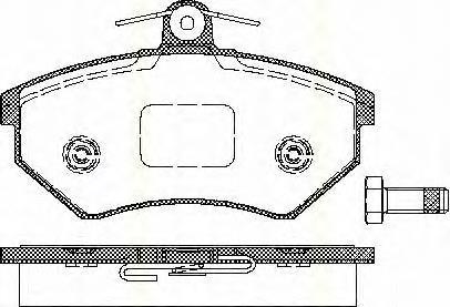 Klocki hamulcowe przednie tarczowe VAG 357698151