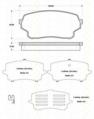 Klocki hamulcowe przednie tarczowe Suzuki 5520050J02 cena, od 19,06 USD