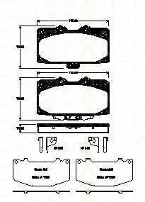 Klocki hamulcowe przednie tarczowe 26296FE070 Subaru