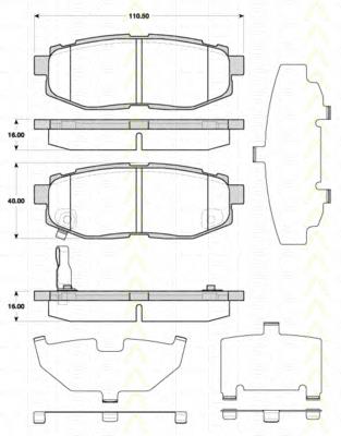 Okładziny (klocki) do hamulców tarczowych tylne Subaru 26696XA000 cena, od 17,27 USD