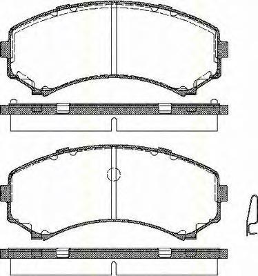 Klocki hamulcowe przednie tarczowe MR569592 Mitsubishi