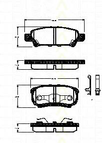 811042024 Triscan okładziny (klocki do hamulców tarczowych tylne)