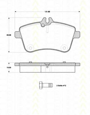 Do koszyka A1694200220 Mercedes Klocki hamulcowe przednie tarczowe