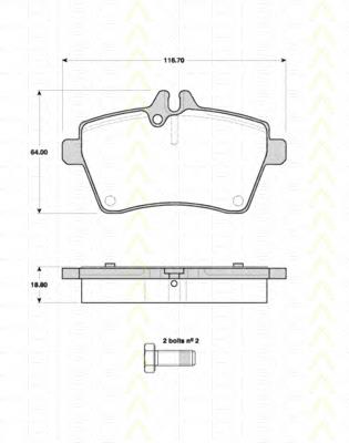 Klocki hamulcowe przednie tarczowe Mercedes A1694200220 cena, od 25,88 USD