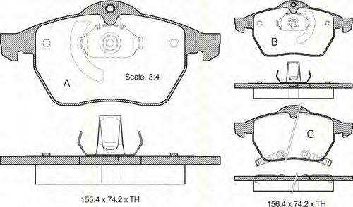 Klocki hamulcowe przednie tarczowe 93173734 General Motors