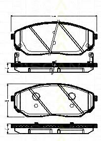 Klocki hamulcowe przednie tarczowe Hyundai/Kia S581013EE01