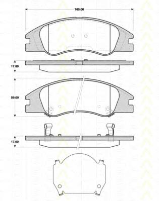 Do koszyka 581012FA10 Hyundai/Kia Klocki hamulcowe przednie tarczowe