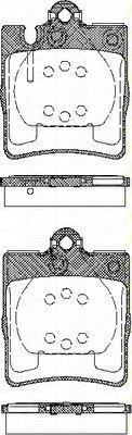 811023027 Triscan okładziny (klocki do hamulców tarczowych tylne)