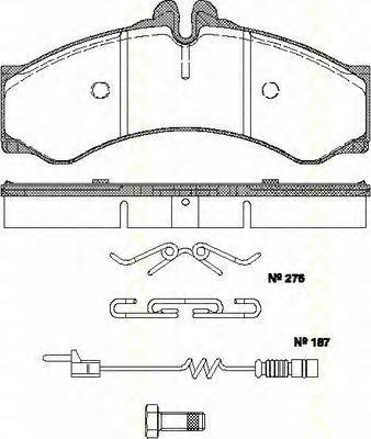 Klocki hamulcowe przednie tarczowe 2D0698151A VAG