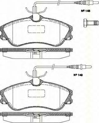 Klocki hamulcowe przednie tarczowe 425485 Peugeot/Citroen