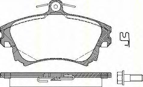 Do koszyka MZ690339 Mitsubishi Klocki hamulcowe przednie tarczowe