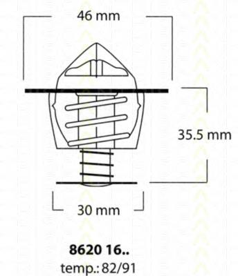 Termostat Peugeot/Citroen 1338C8 cena, od 10,07 USD