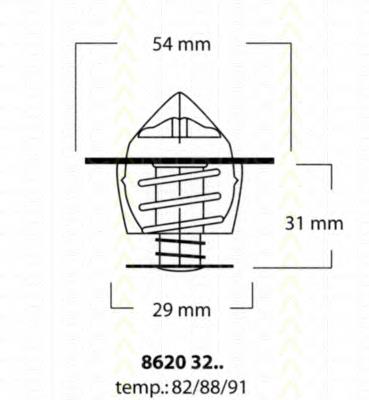 86203288 Triscan termostat