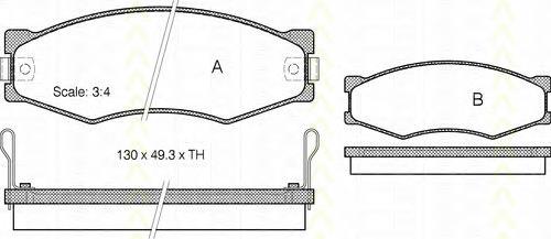 811014103 Triscan klocki hamulcowe przednie tarczowe