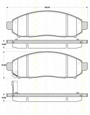 Klocki hamulcowe przednie tarczowe Nissan/Infiniti DA060EB326
