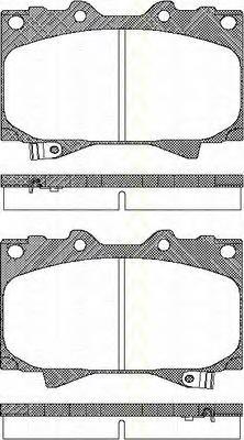 Do koszyka 0446560370 Toyota Klocki hamulcowe przednie tarczowe