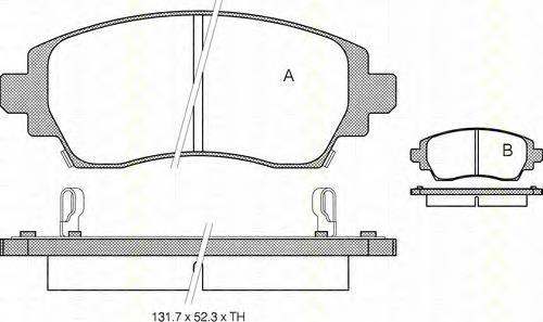 0446502030 Toyota Klocki hamulcowe przednie tarczowe