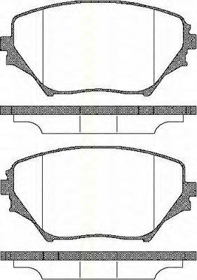 Klocki hamulcowe przednie tarczowe 0446542070 Toyota