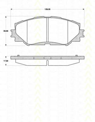 Klocki hamulcowe przednie tarczowe 0446502410 Toyota