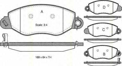 Klocki hamulcowe przednie tarczowe Ford 4114749