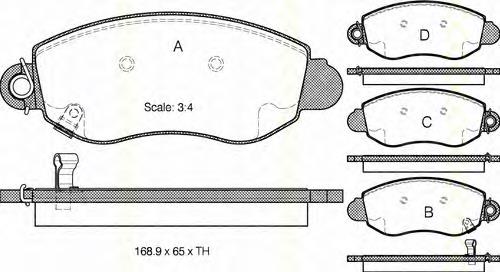 YC152K021AC Ford Klocki hamulcowe przednie tarczowe