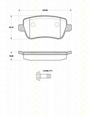 Do koszyka 16852 Febi Okładziny (klocki) do hamulców tarczowych tylne