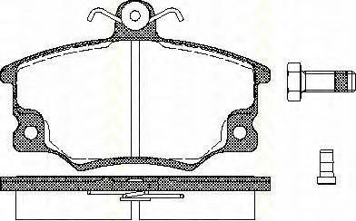 Klocki hamulcowe przednie tarczowe 795121 Fiat/Alfa/Lancia