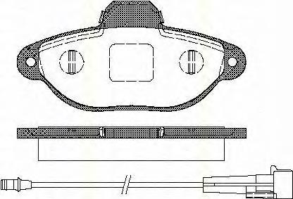 2612846 Ford Klocki hamulcowe przednie tarczowe
