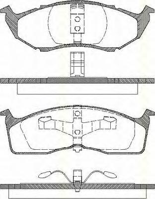 Do koszyka V1011682AC Chrysler Klocki hamulcowe przednie tarczowe