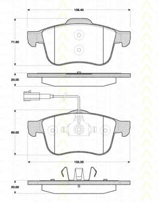 Klocki hamulcowe przednie tarczowe Alfa Romeo 159 (939)